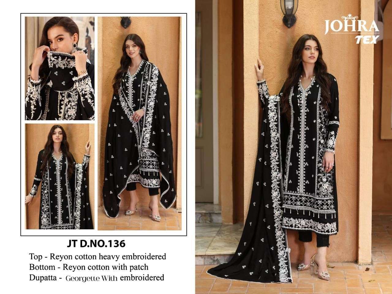 Johra tex 136 Rayon cotton with printed summer special dress...