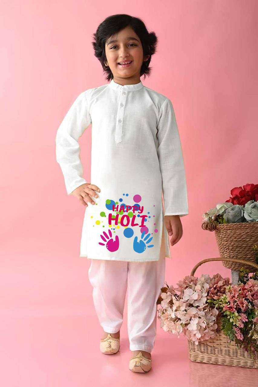 KIDS SPECIAL COTTON WITH HOLI SPECIAL READYMADE KURTA COLLEC...