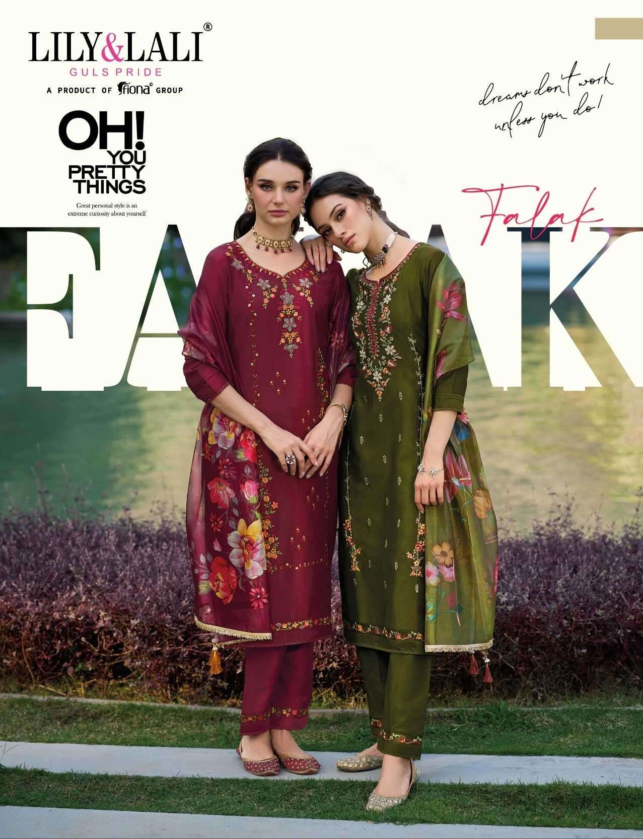 lily and lali falak SILK WITH FANCY HANDWORK READYMADE SUITS...