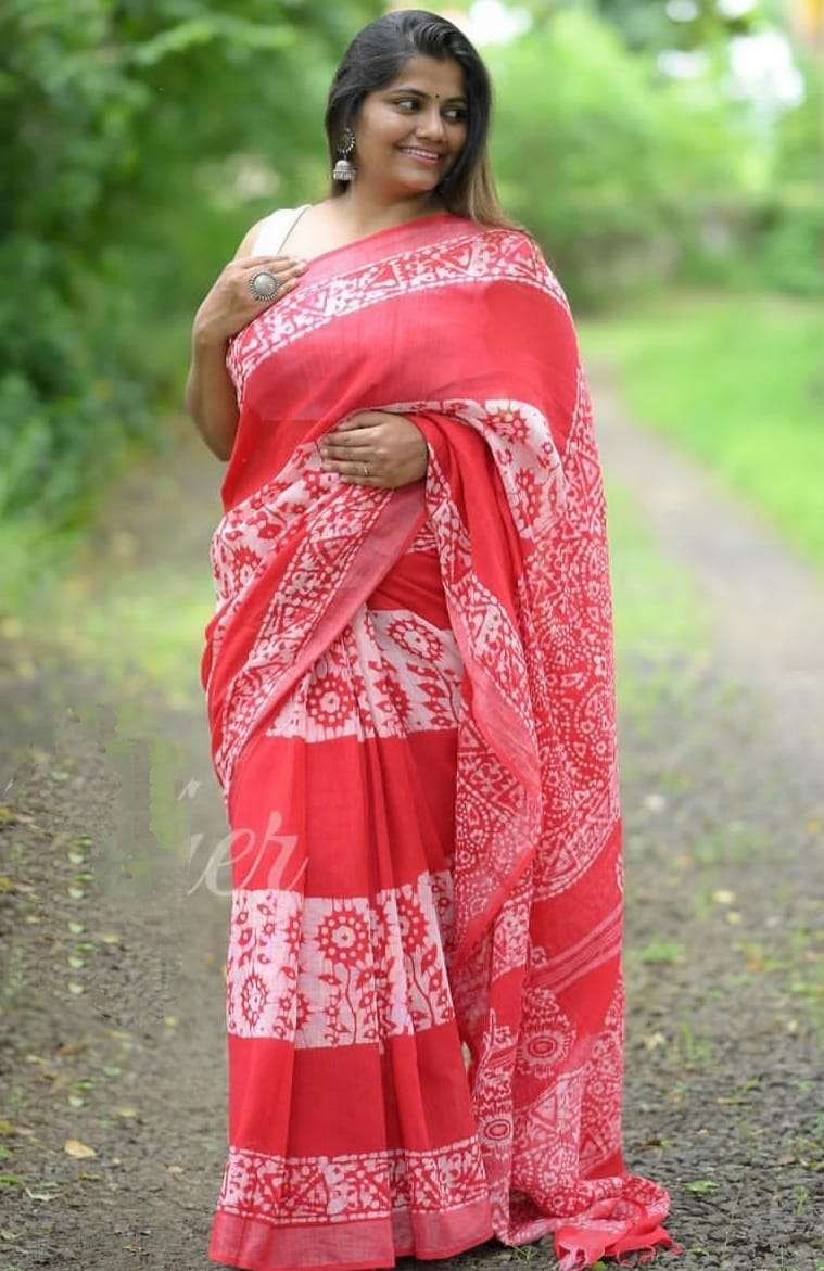 LINEN WITH DIGITAL PRINTED SAREE COLLECTION AT BEST RATE