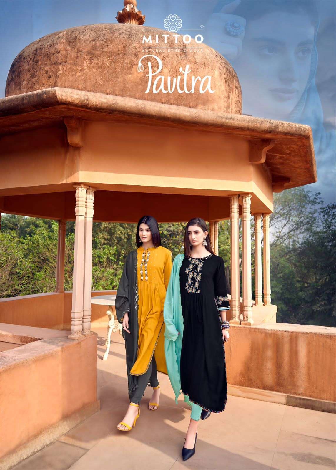 Mittoo Fashion Pavitra fashion Rayon with hanwork desigenr r...