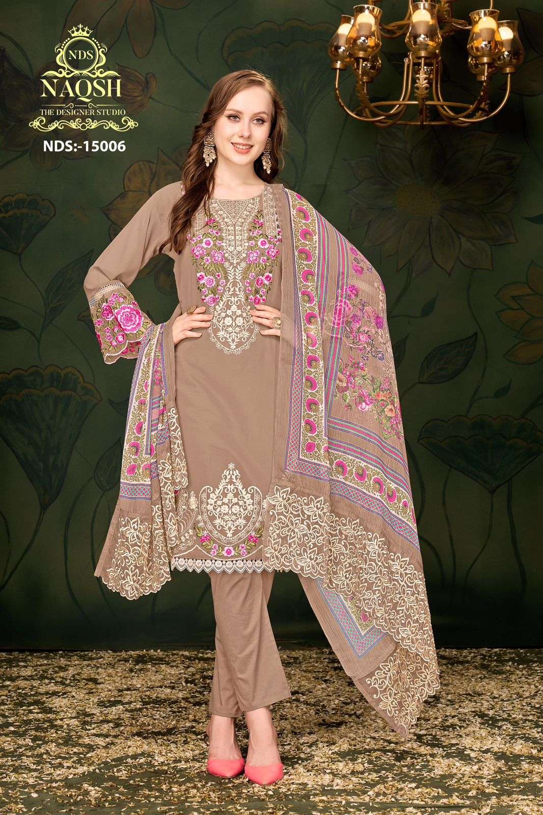 NAQSH 15006 Georgette with embroidery work pakistani style r...