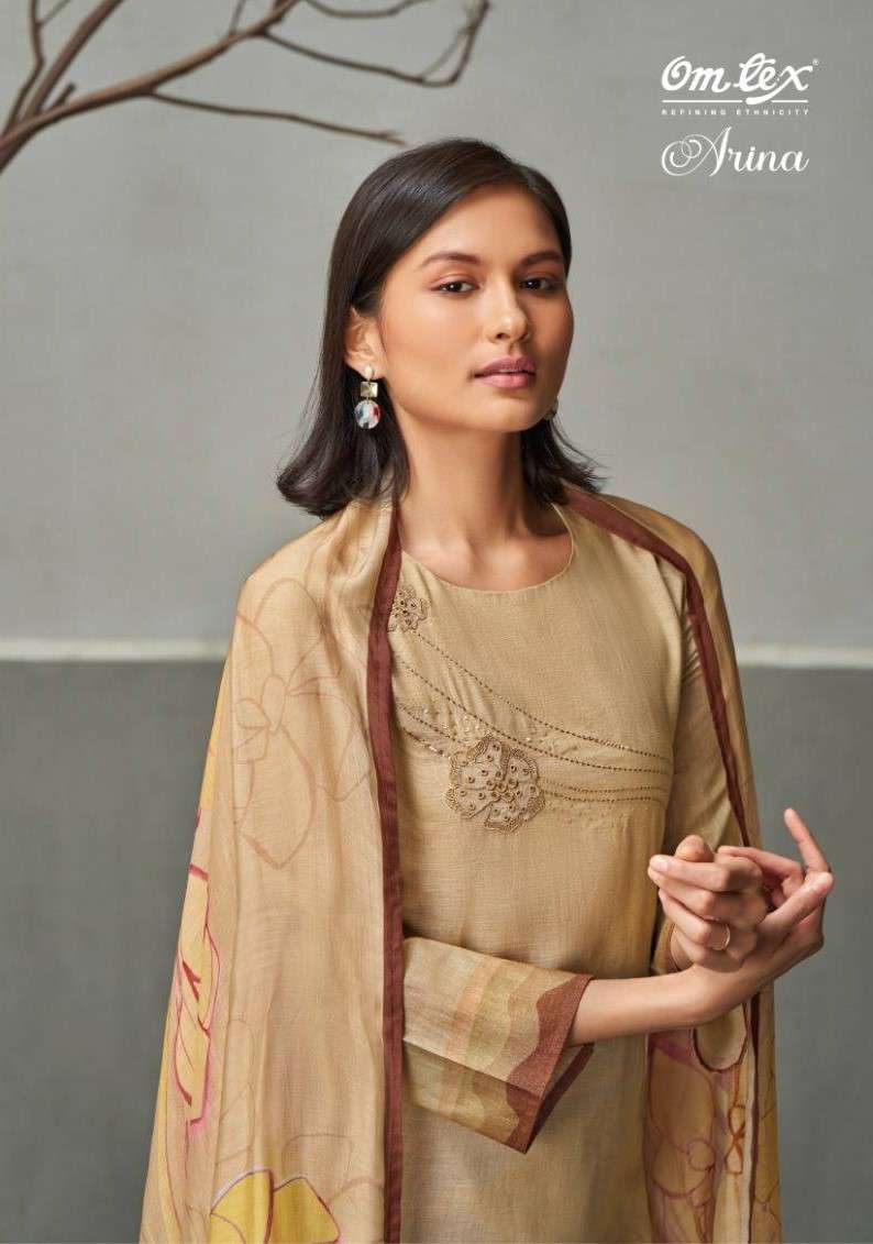 Omtex Arina Fancy cotton linen with printed ladies salwar ka...