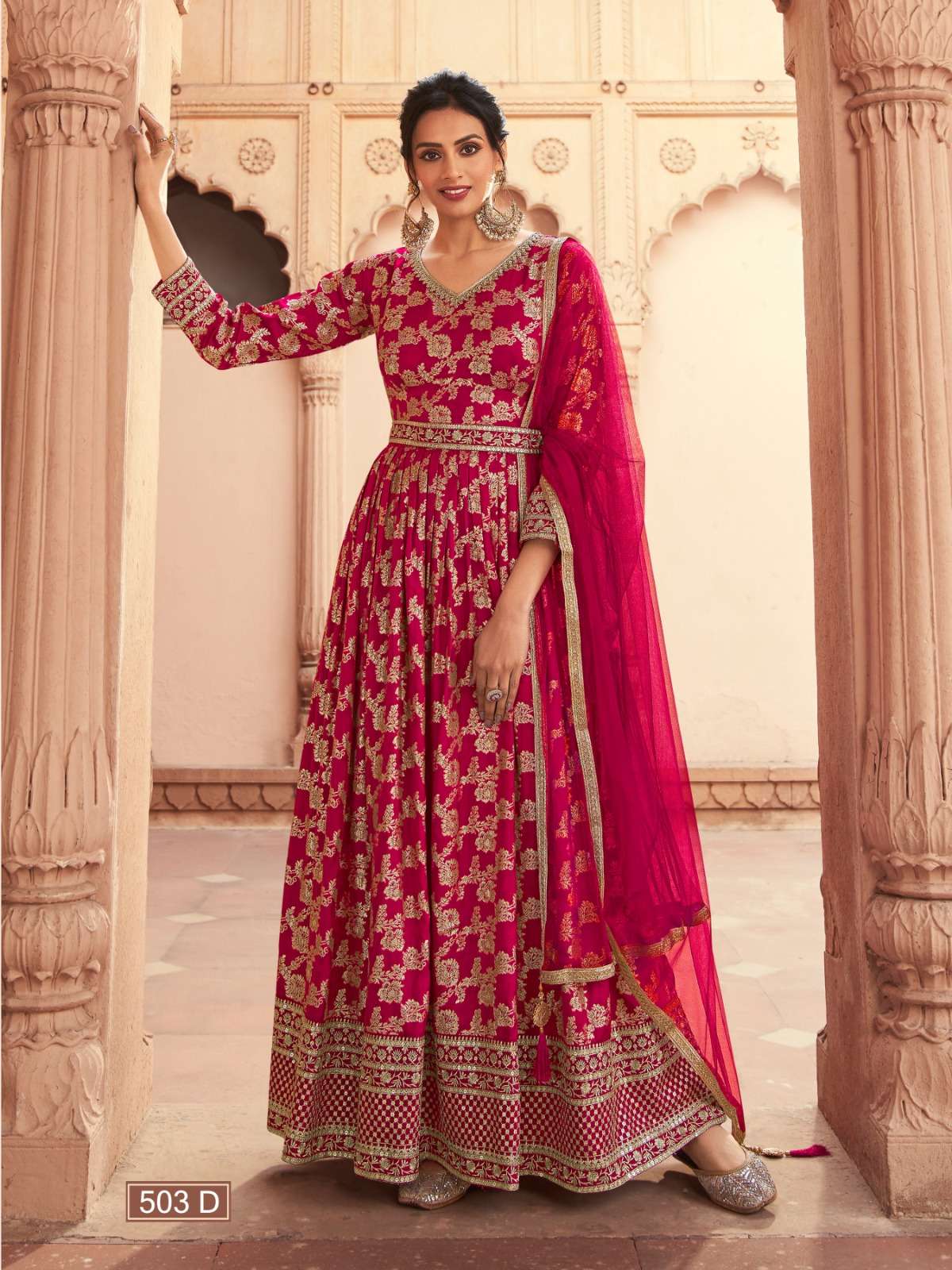 Pc 503 series jacqurd silk with wedding special long designe...