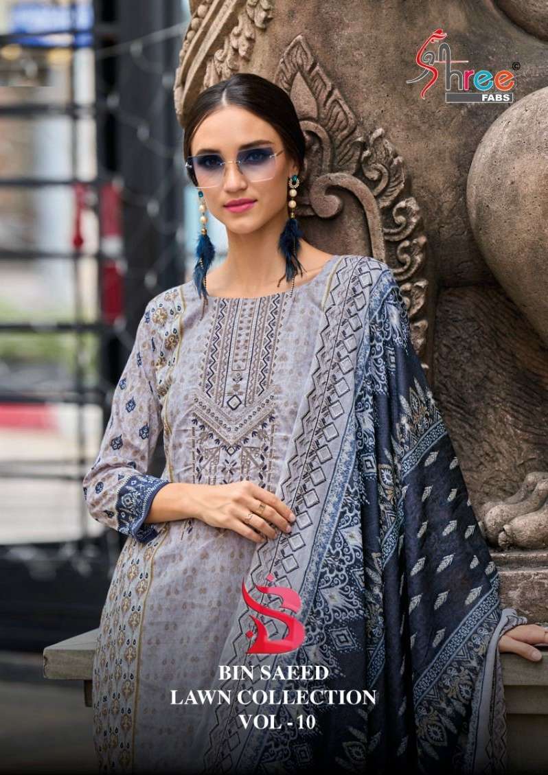 SHREE FABS BIN SAEED VOL 10 COTTON WITH PRINTED SUMMER SPECI...