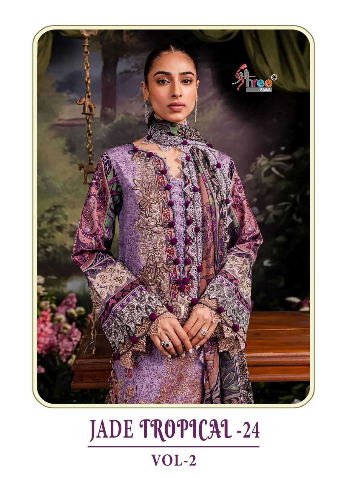 SHREE FABS JADE TROPICAL 24 VOL 2 COTTON WITH PRINTED PAKIST...