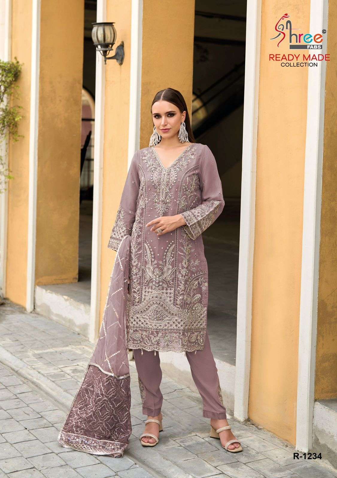 Shree Fabs R 1234 Colors ORGANZA WITH EMBROIDERY WORK PAKIST...