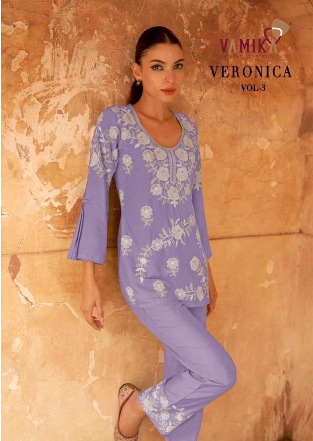 VAMIKA NX VERONICA VOL 3 RAYON WITH SEQUENCE EMBROIDERY WORK...