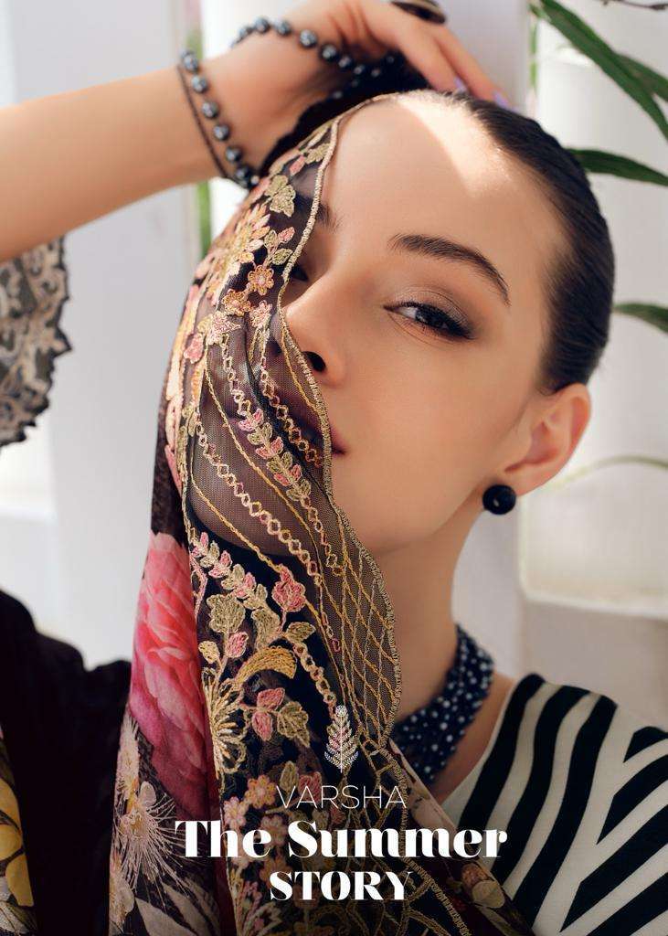 Varsha Fashion  The Summer Story muslin silk with digital pr...