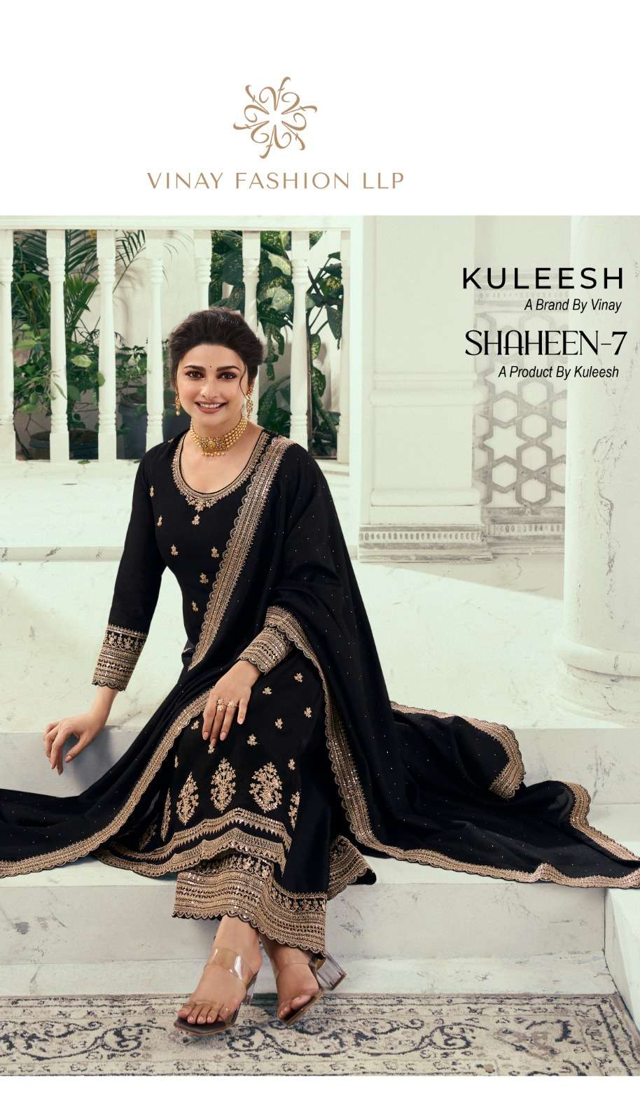 vinay fashion shaheen vol 7 georgette with embroidery work d...