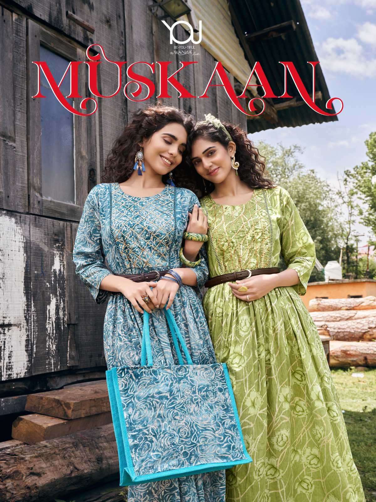 Wanna Muskaan western style cotton with fancy gown collectio...
