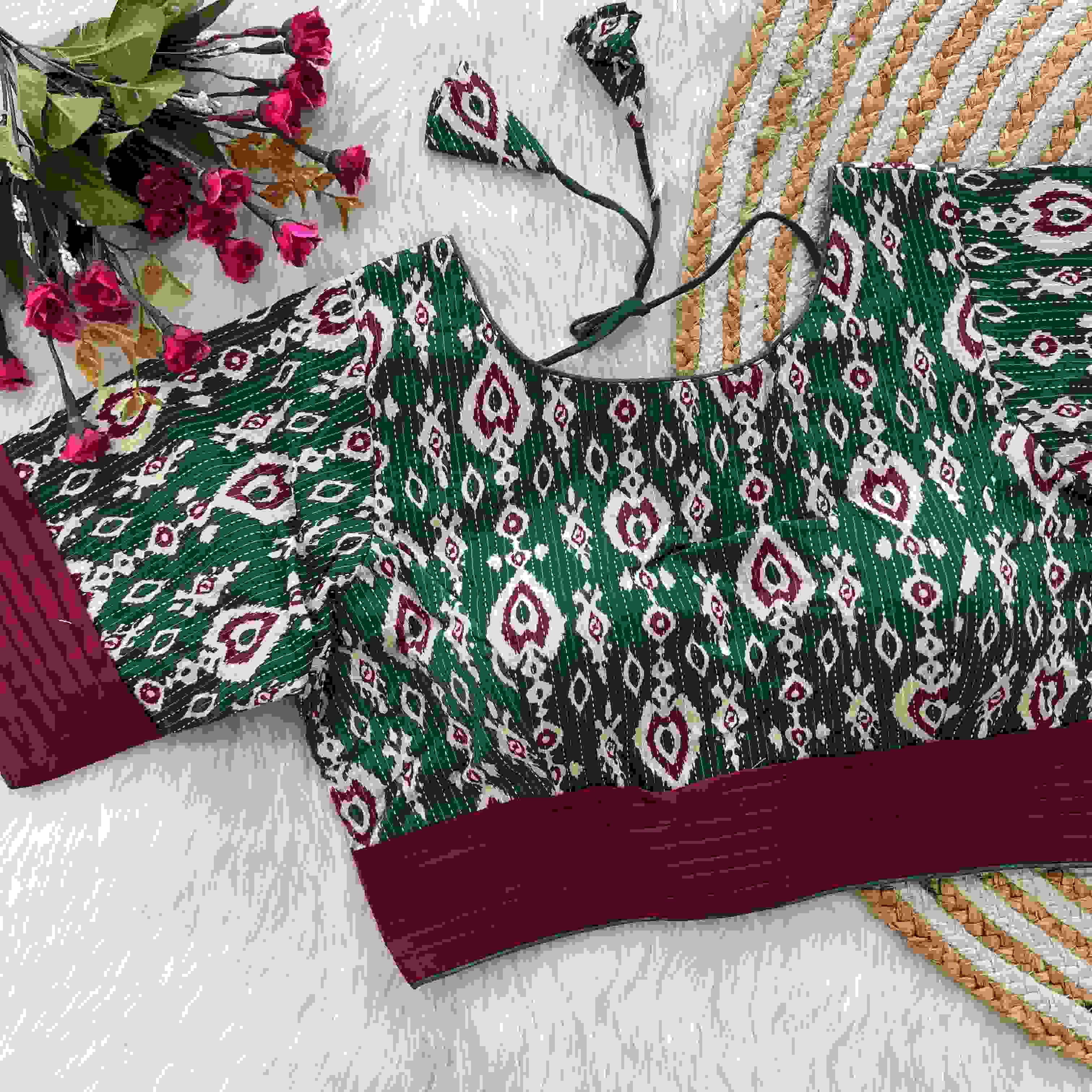 CAMBRIC COTTON WITH DESIGNER READYMADE BLOUSE COLLECTION AT ...