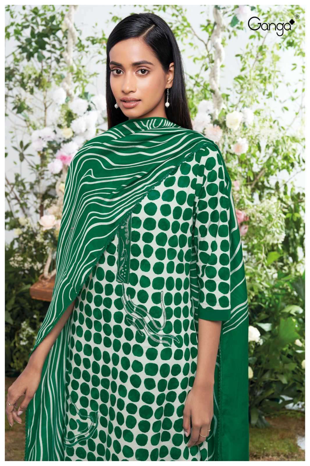 Ganga fashion vienna 2288 cotton with printed summer wear dr...