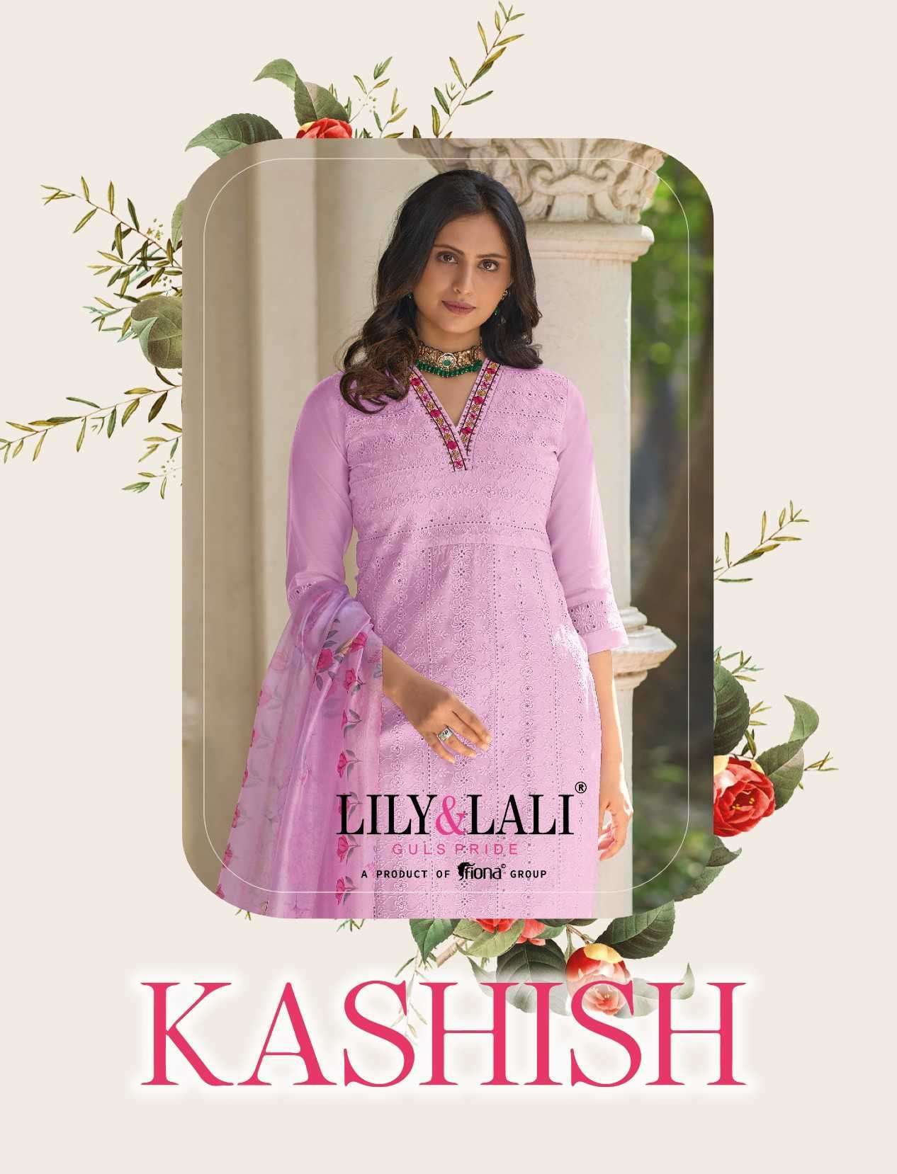 Lily And Lali Kashish CHANDERI SILK WITH READYMADE SUITS COL...