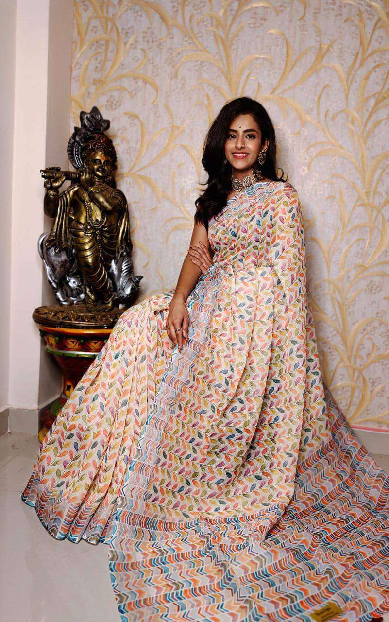 LINEN WITH PRINTED SUMMER WEAR SAREE BEST COLLECTION AT BEST...
