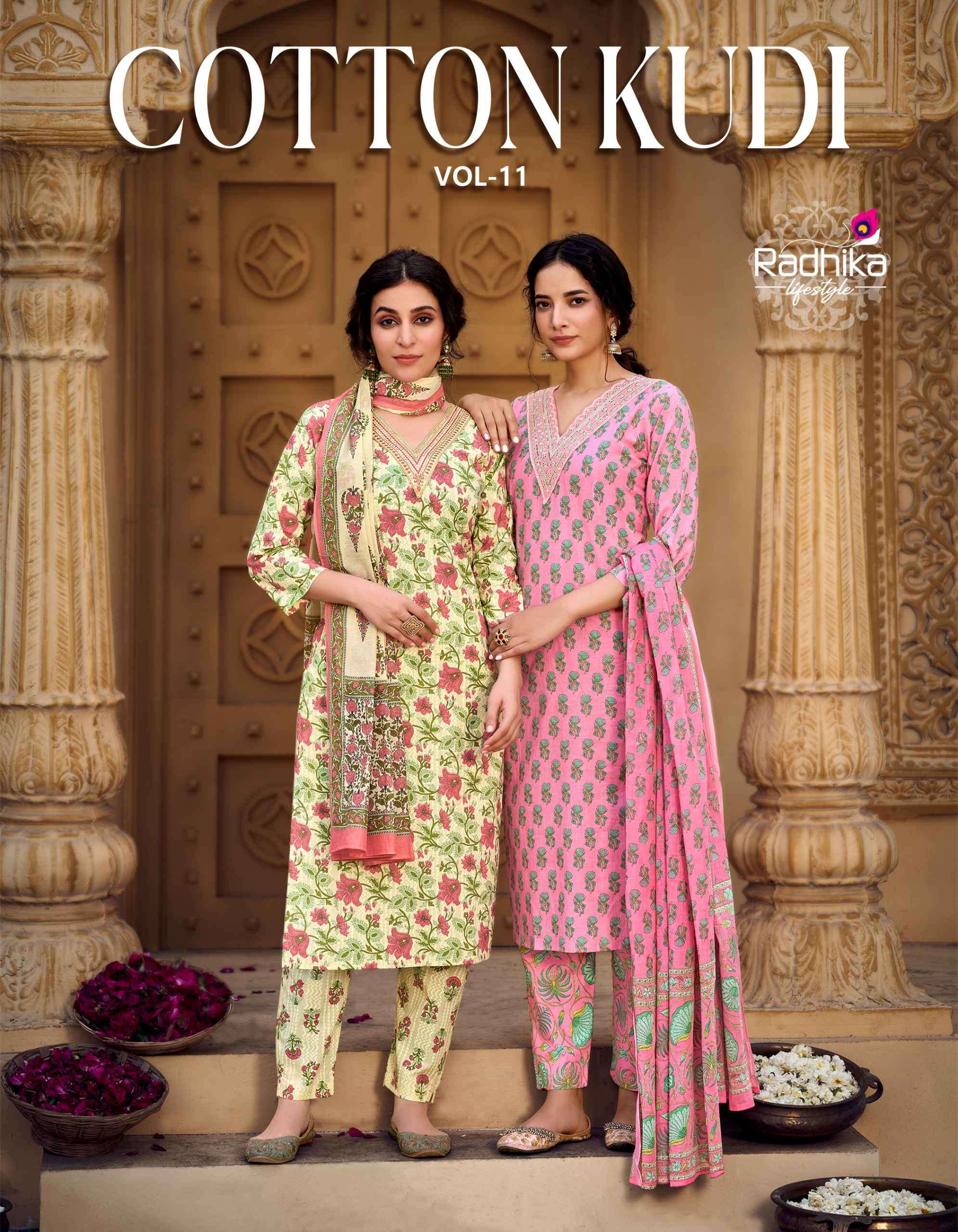 Radhika Lifestyle Cotton Kudi Vol 11 cotton with fancy print...