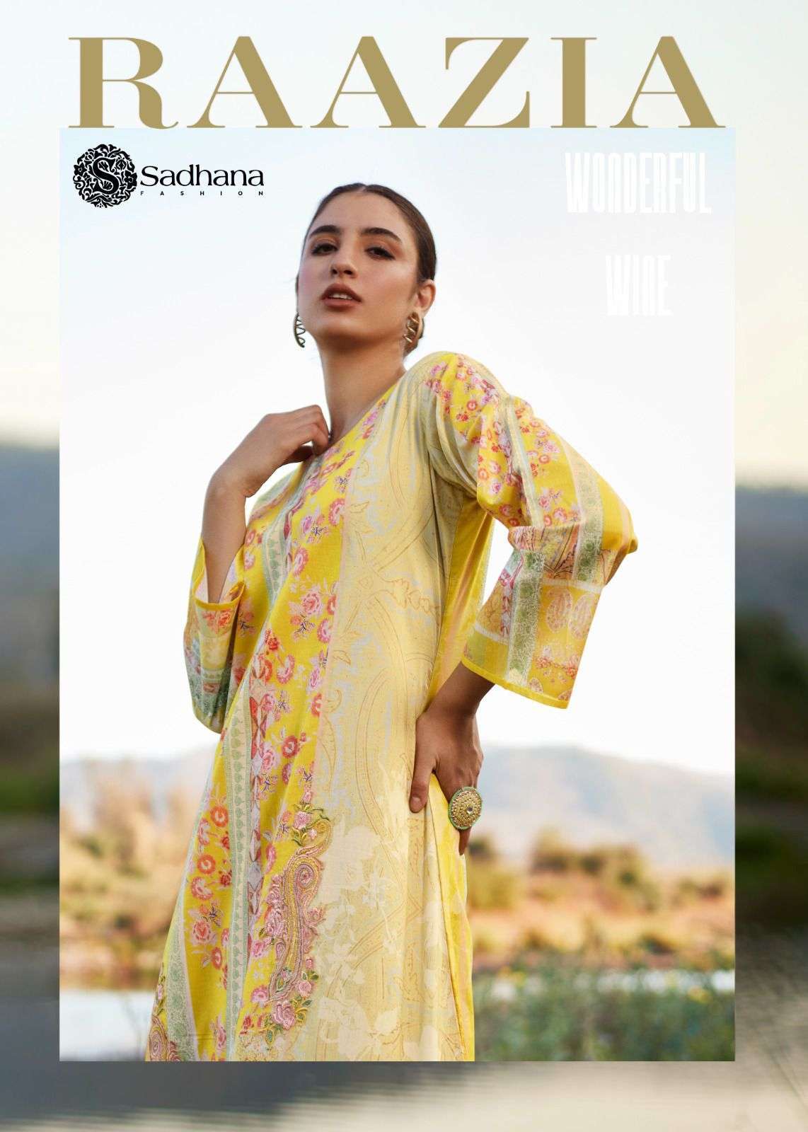 Sadhana Raazia cotton with printed summer wear Dress materia...