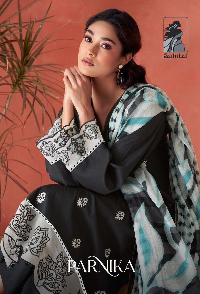 Sahiba Parnika Lawn Cotton with printed summer special suits...