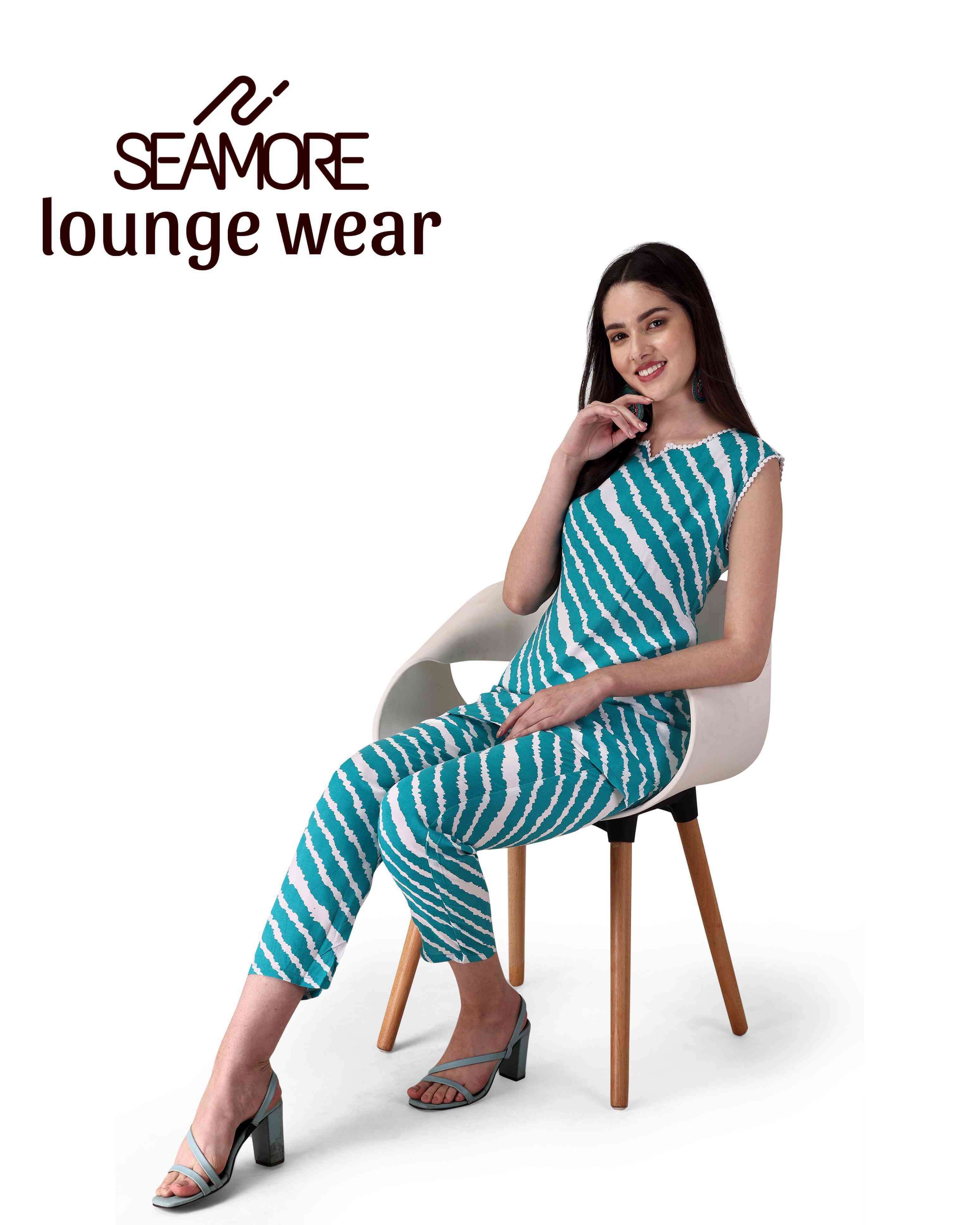 Seamore Lounge Wear Summer COLLECTION RAYON WITH SIMPLE KURT...