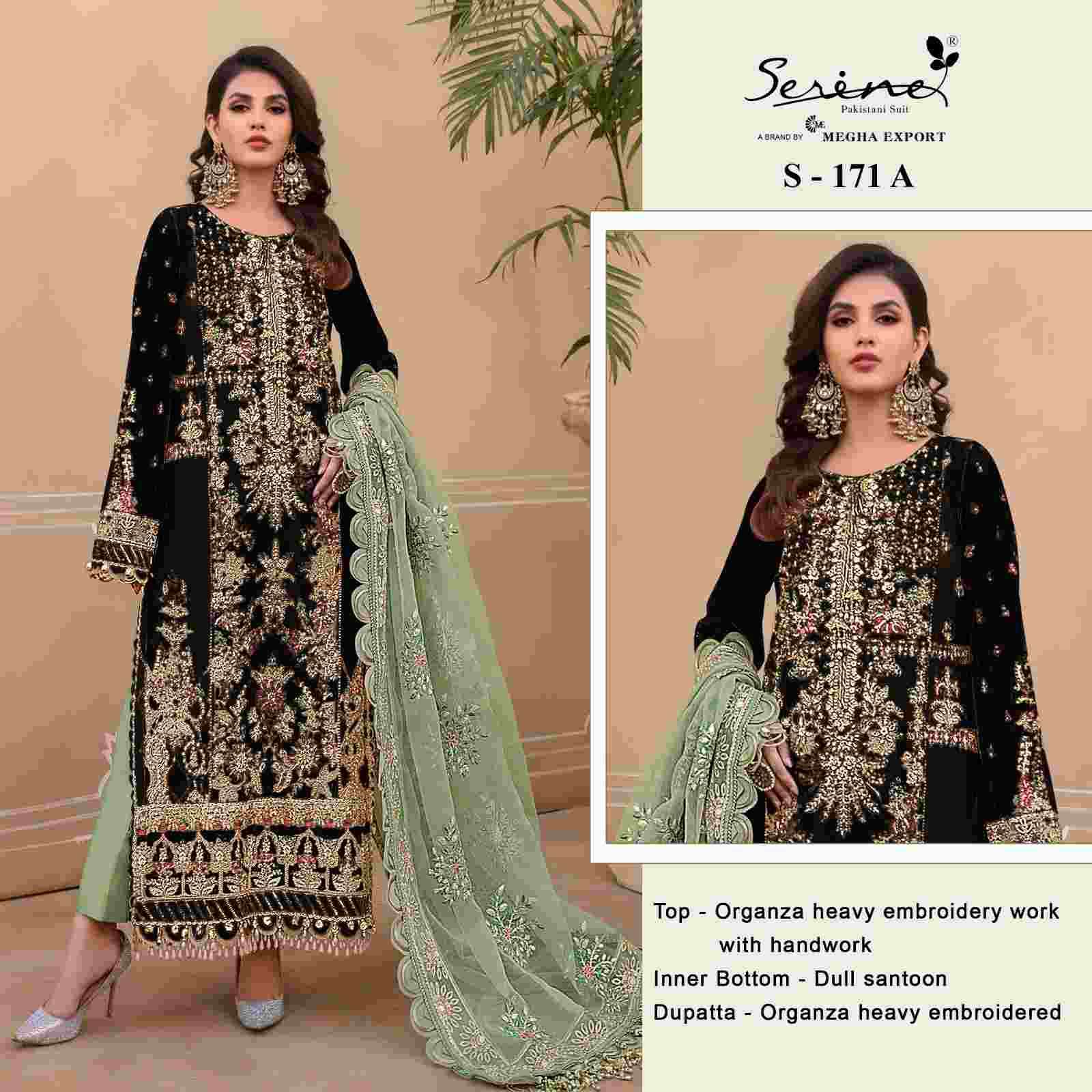 SERINE 171 ORGANZA WITH EMBROIDERY WORK PAKISTANI SUITS COLL...