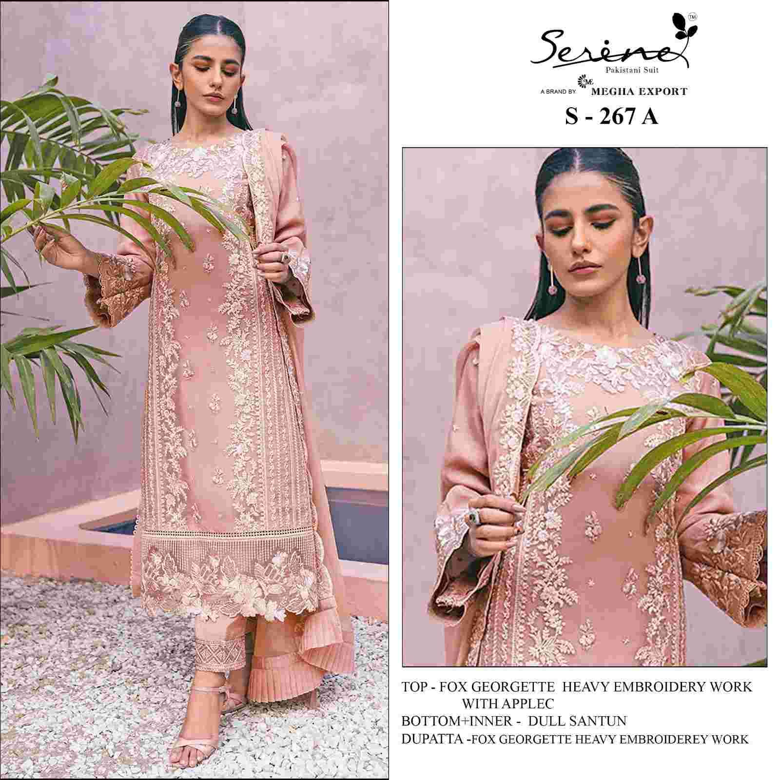 serine 267 Georgette with embroidery work festival special p...