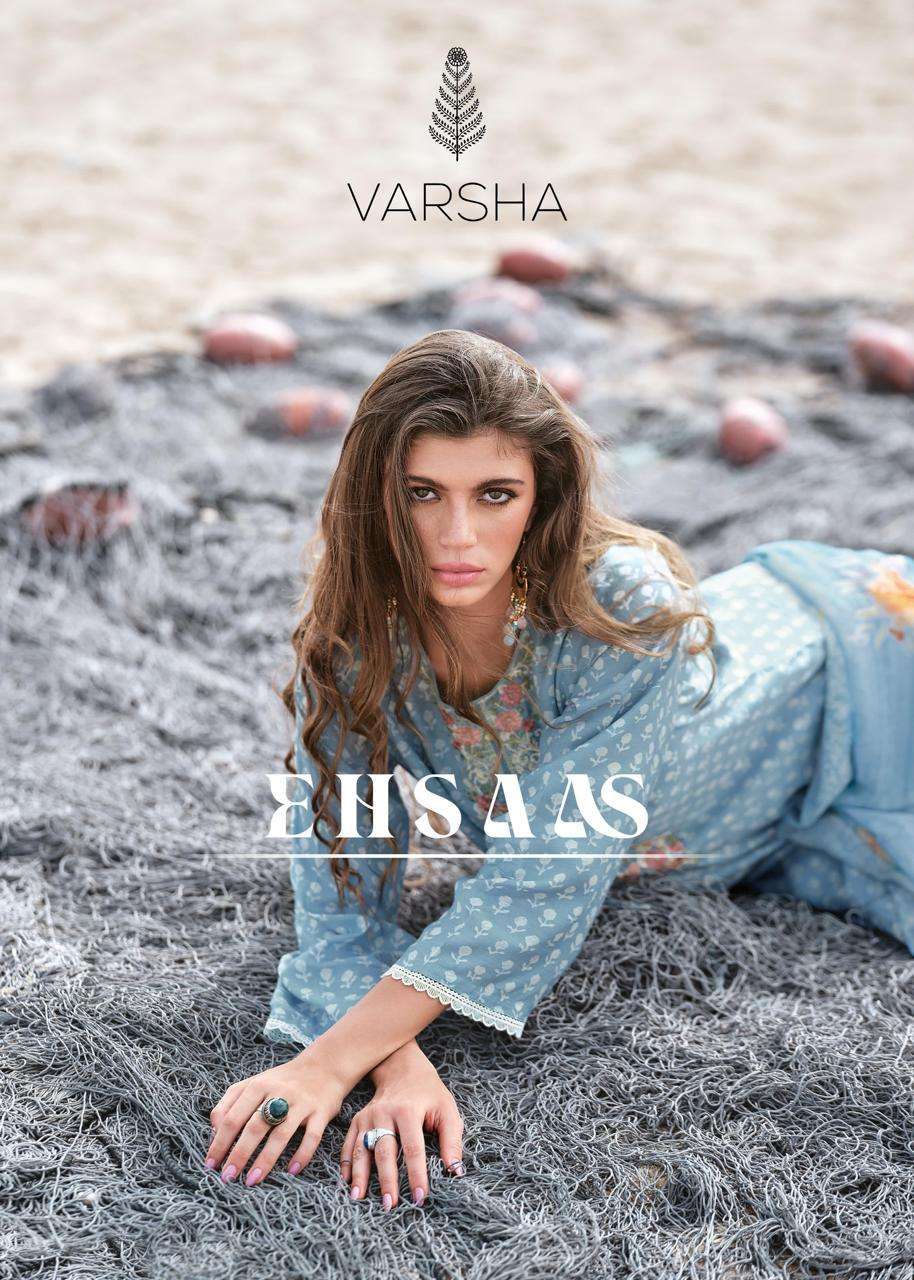 Varsha Ehsaas Printed viscose muslin silk with fancy look dr...