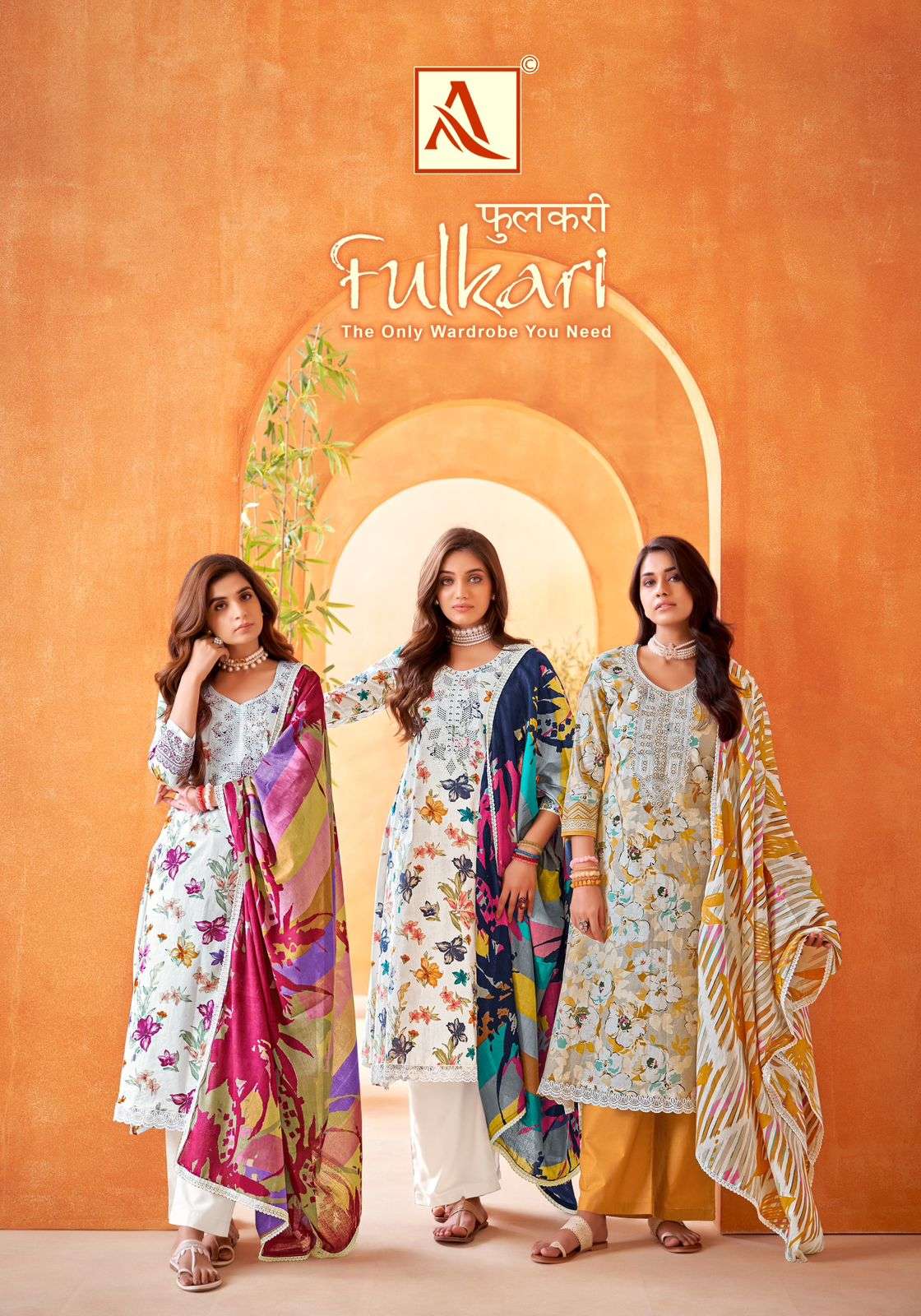 ALOK SUITS FULKARI SUMMER SPECIAL FLOWER PRINTED COTTON SUIT...