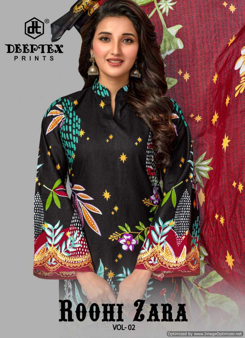 DEEPTEX ROOHI ZARA VOL 2 LAWN COTTON WITH PRINTED SUMMER SPE...