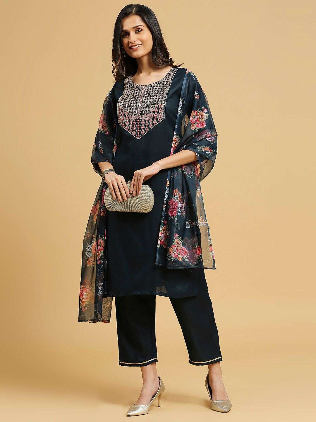 FESTIVAL SPECIAL COTTON WITH EMBROIDERY WORK READYMADE SUITS...