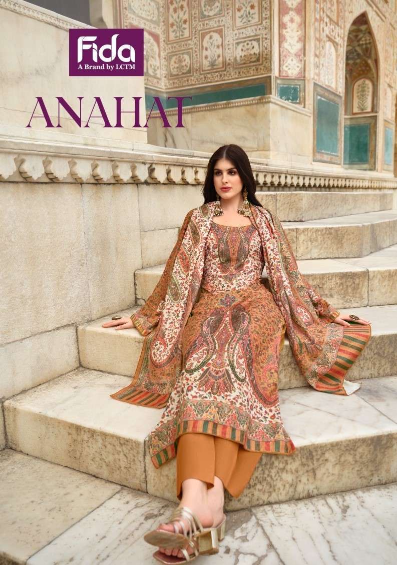 Fida Anahat cotton with printed pakistani style dress materi...