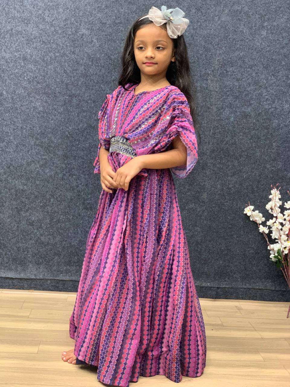 GEORGETTE WITH WESTERN STYLE DESIGNER LONG GOWN KIDS SPECIAL...
