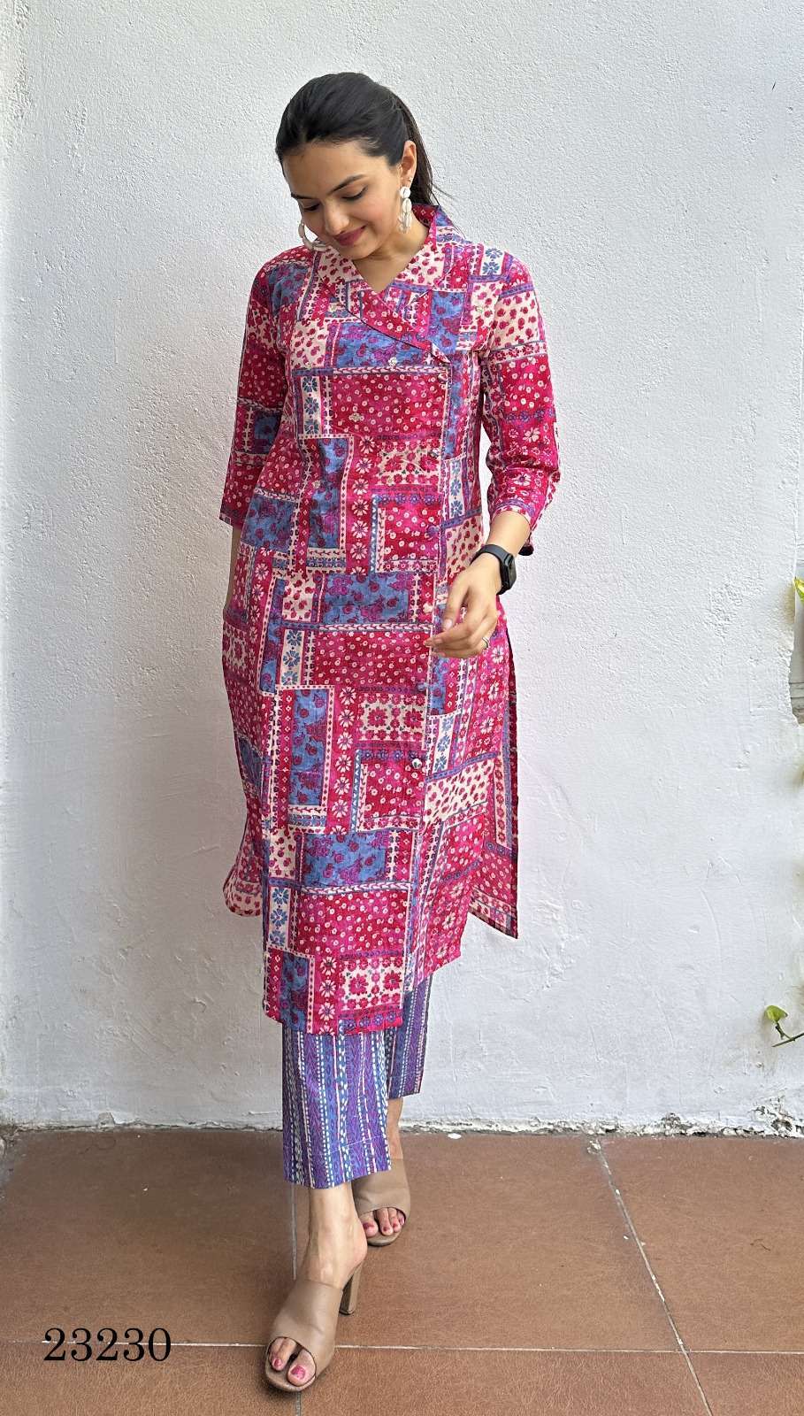 Indira Apparel D No 23230 cambric cotton with printed readym...