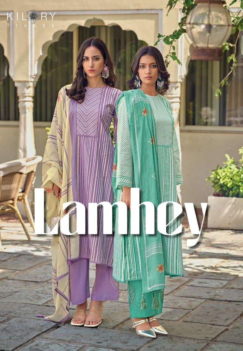 Kilory Lamhey lawn cotton with printed summer special suits ...