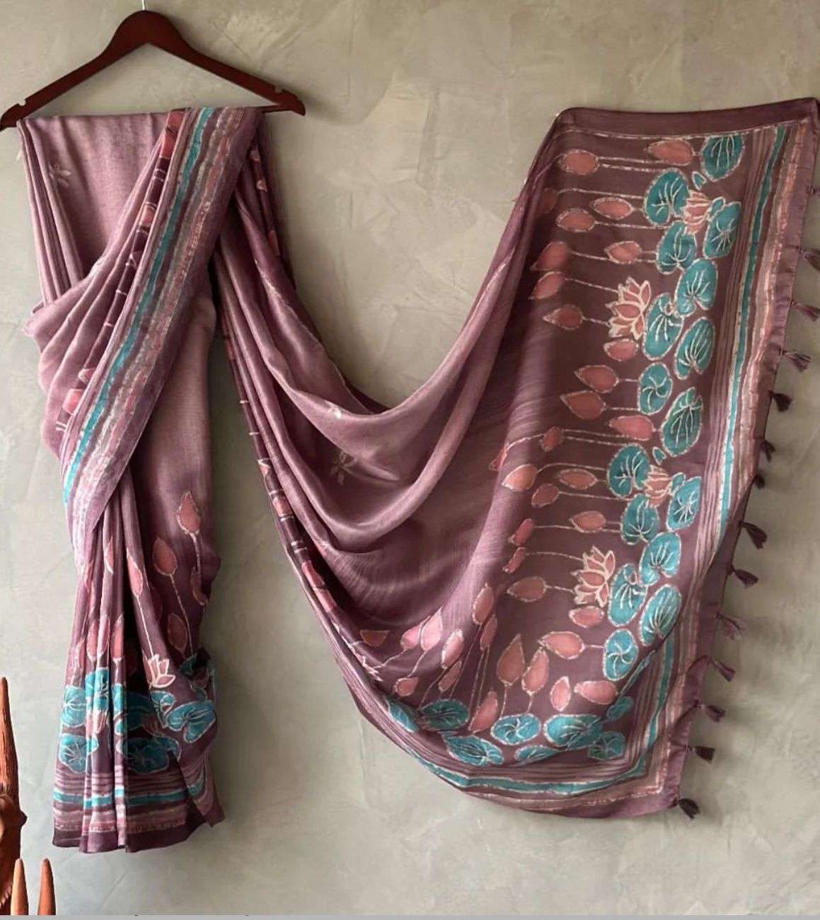 LINEN WITH FLOWER PRINTED PARTY SPECIAL SAREE COLLECTION AT ...