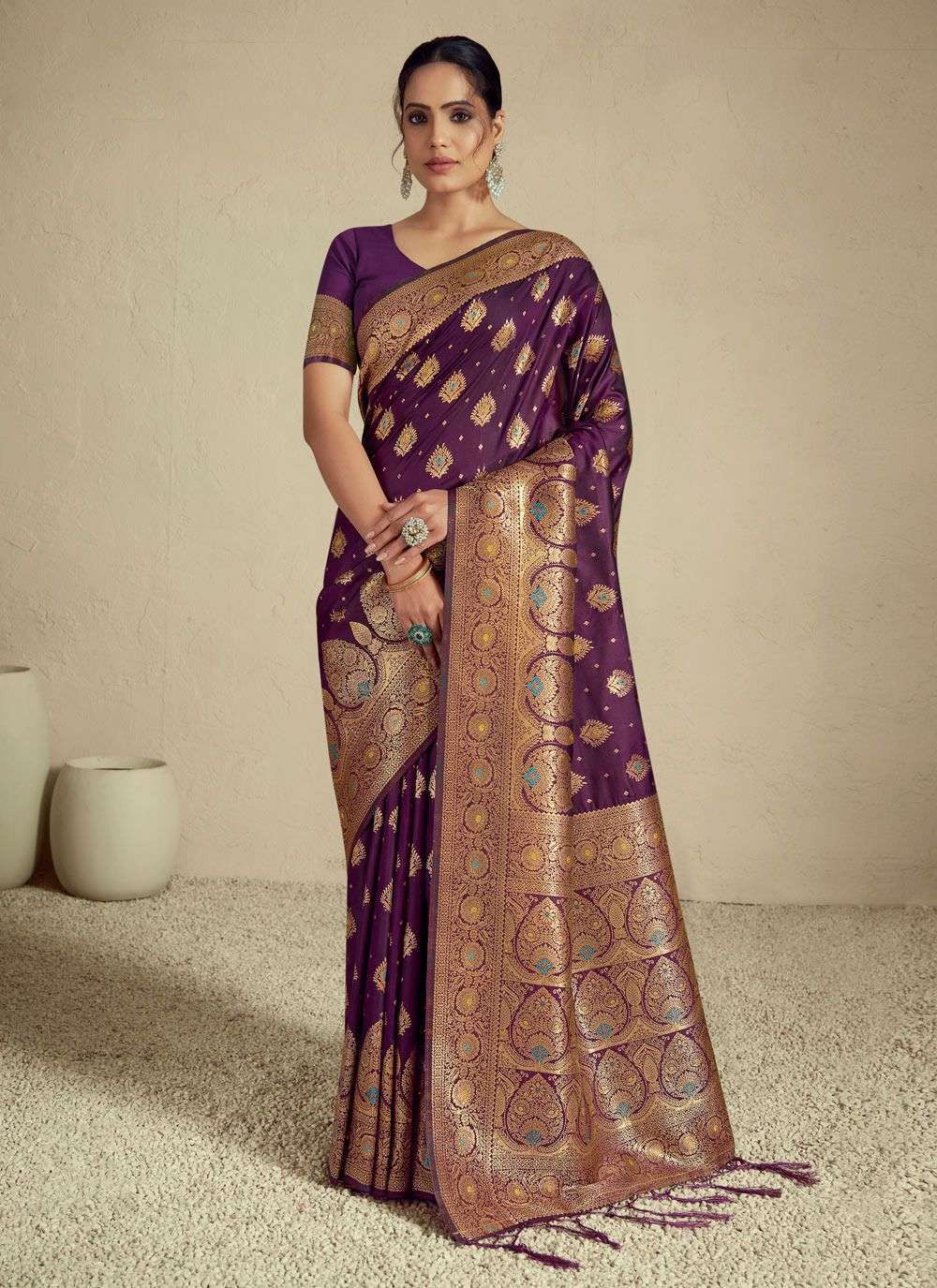 Sangam Prints Bunawat Pulkit  SILK WITH WEAVING ALL OUR SARE...