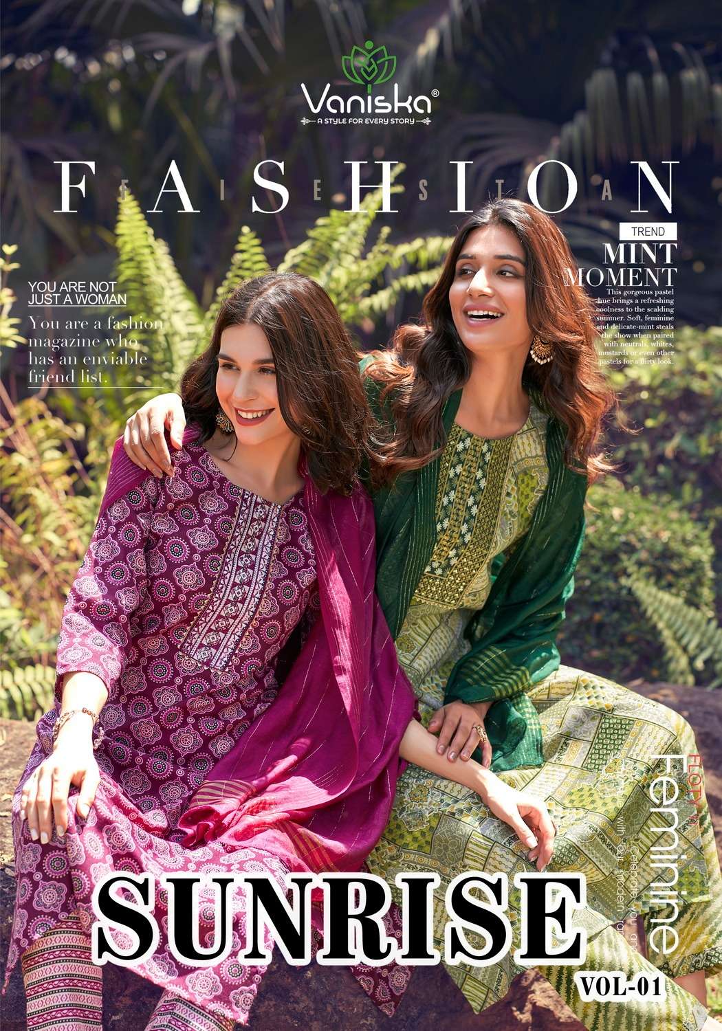 SUNRISE VOL 1 COTTON WITH PRINTED READYMADE SUITS COLLECTION...