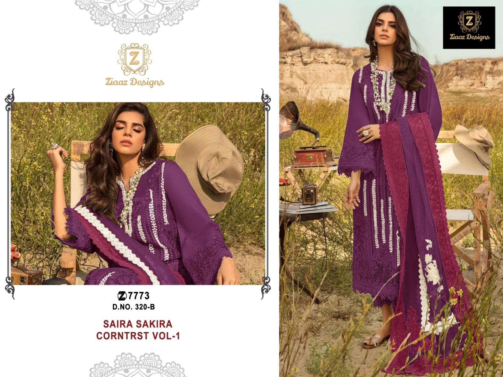 ZIAAZ 320 COTTON WITH PRINTED PAKISTANI SUITS COLLECITON AT ...