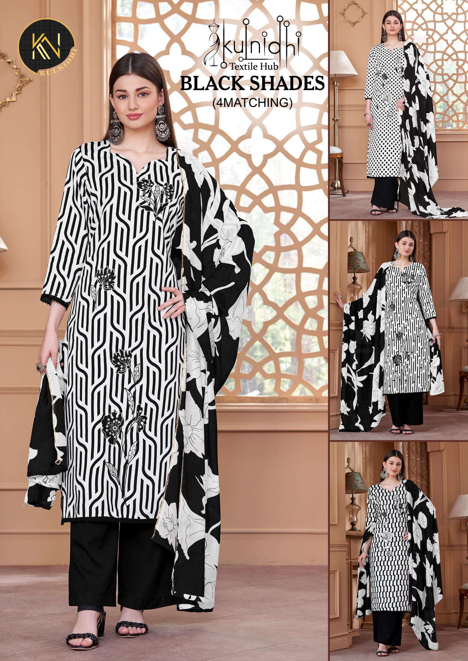 ALOK SUITS KULNIDHI BLACK SHADES COTTON PRINTED SUITS SUPPLI...