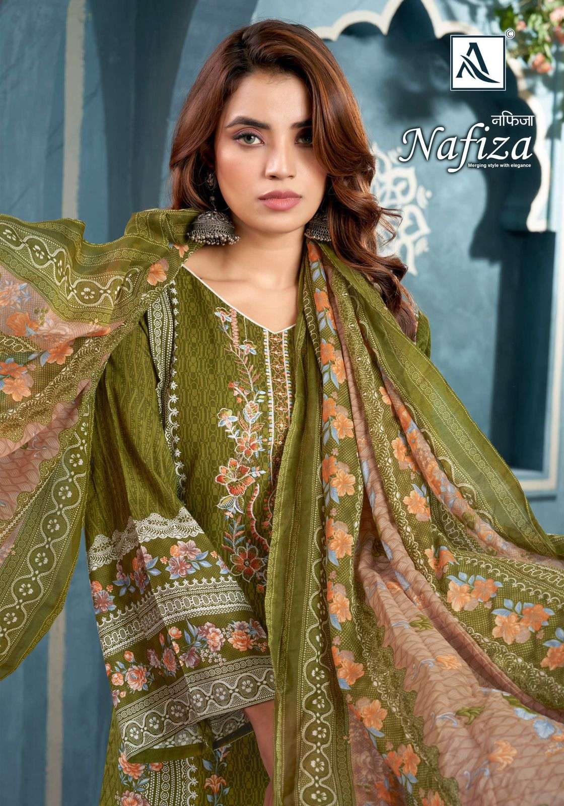 ALOK SUITS NAFIZA COTTON WITH PRINTED DRESS MATERILA COLLECT...