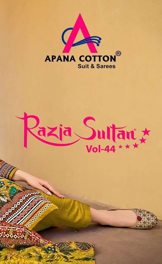 Apana Razia Sultan Vol 44 COTTON PRINTED DRESS MATERILA COLL...