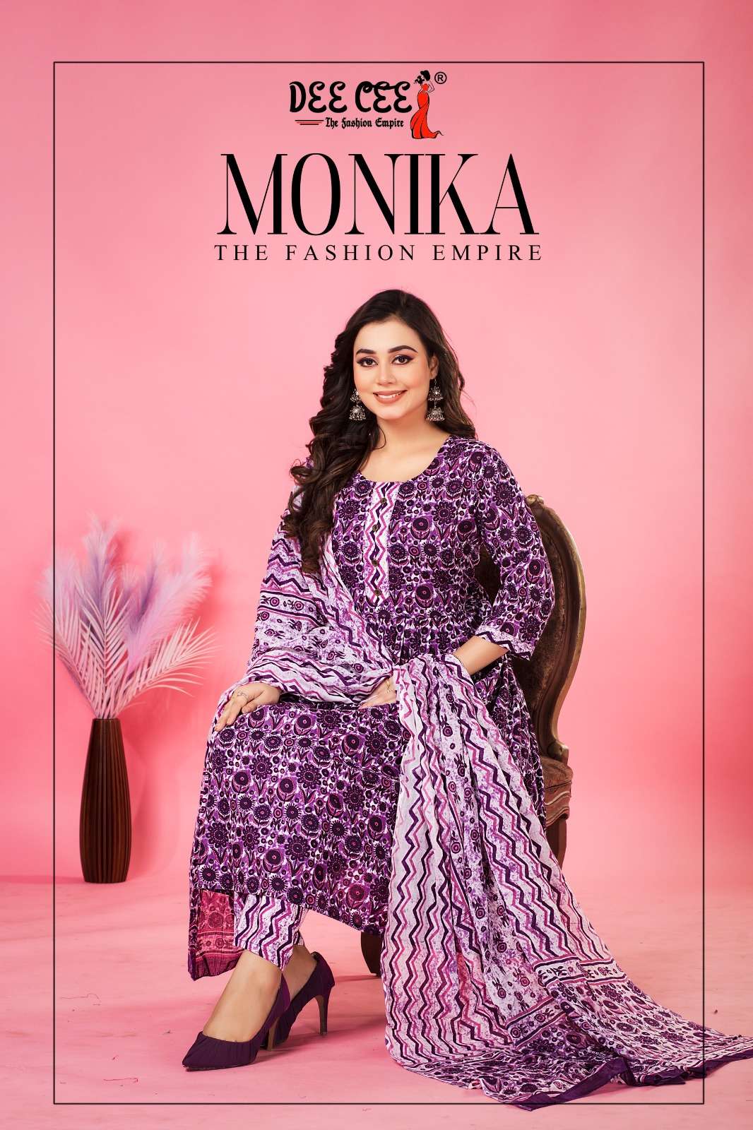 Dee cee monika cotton printed readymade suits dealer in sura...