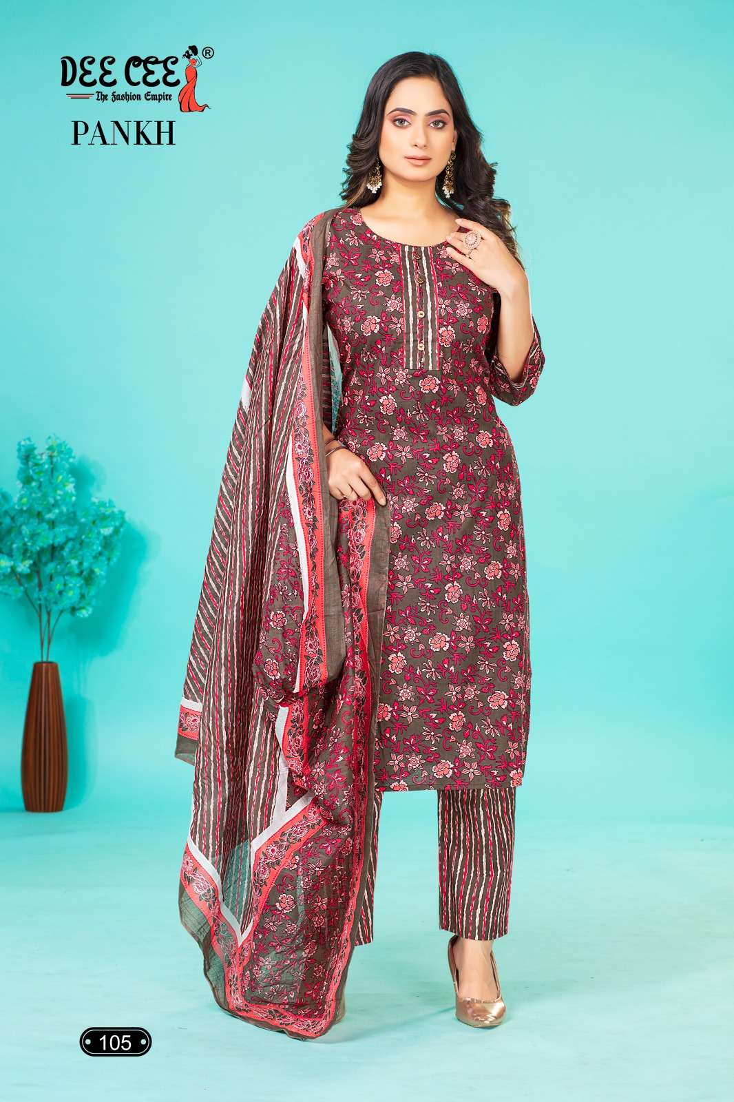 DEECEE PANKH COTTON PRINTED SUMMER WEAR READYMADE SUITS SUPP...