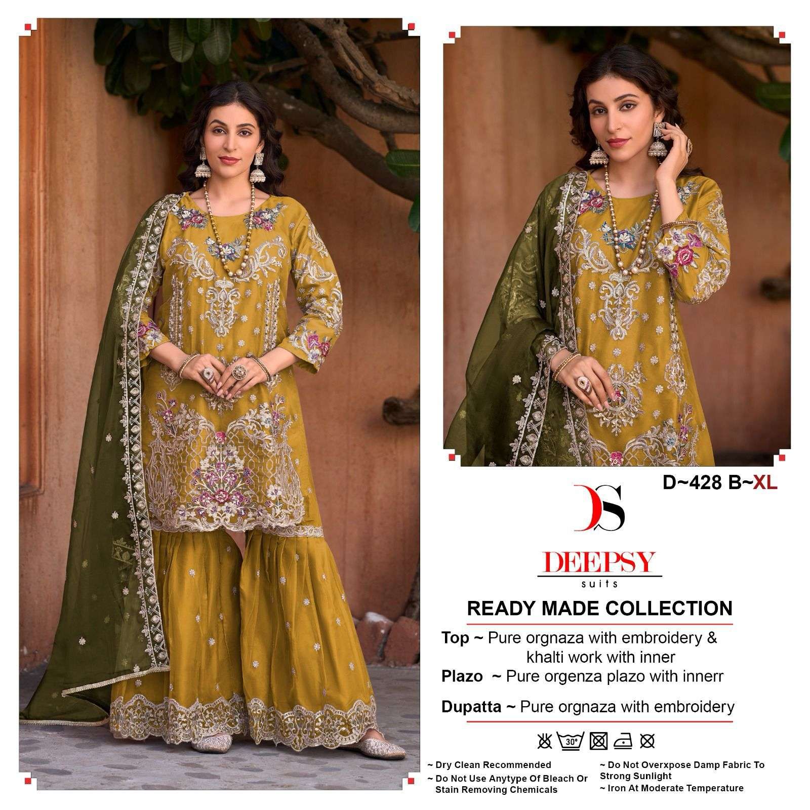 DEEPSY SUITS 428 ORGANZA WITH DESIGNER READYMADE PAKISTANI S...