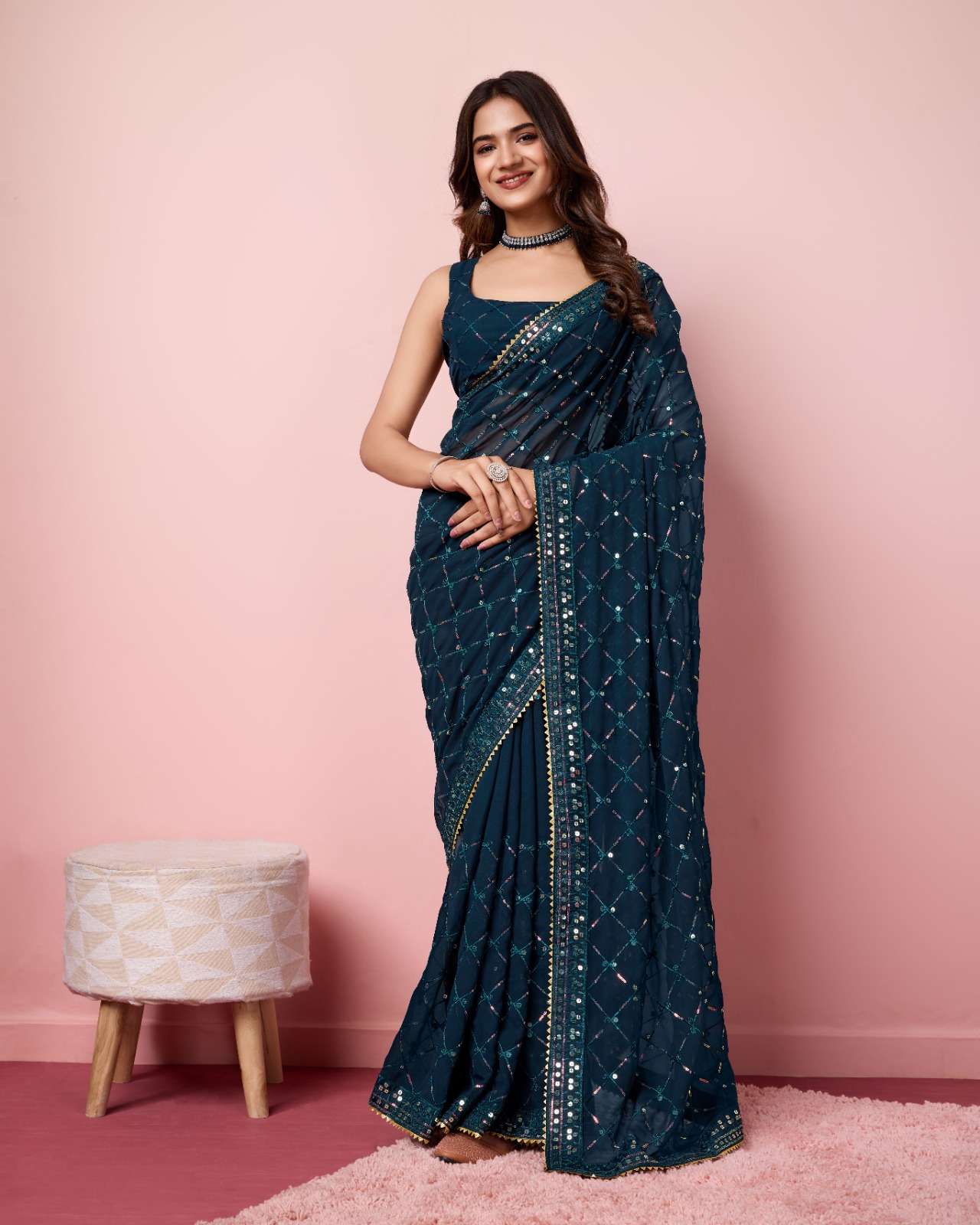 DIMRI VOL 2 GEORGETTE WITH SEQUENCE WORK SAREE COLLECTION