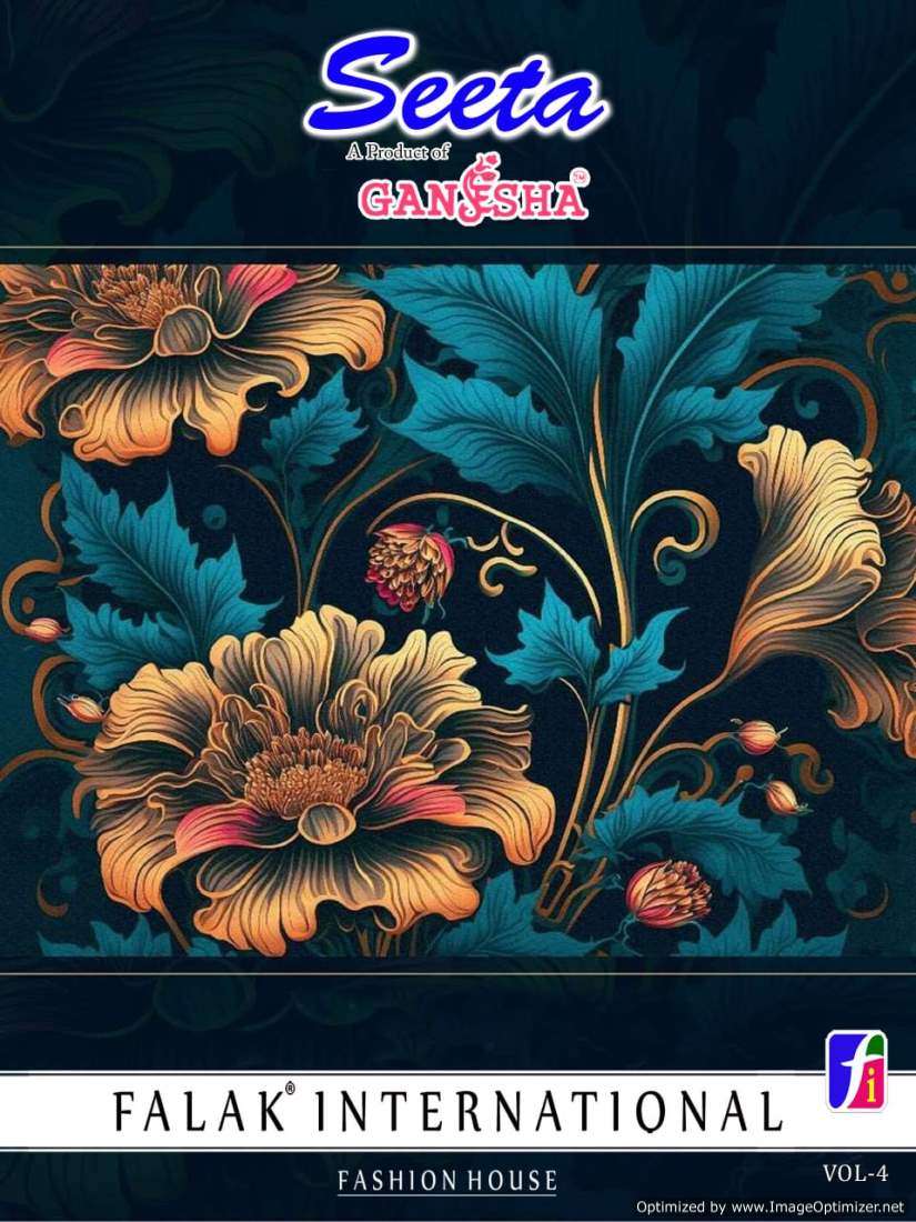 GANESHA SEETA VOL 4 COTTON PRINTED SAREE SUPPLIER 