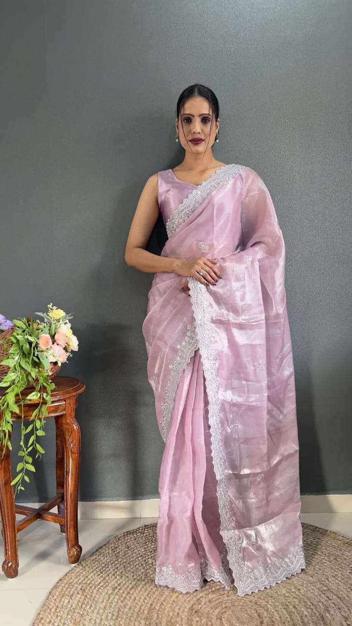 Jimmy choo saree with sequence and zari embroidered allover...