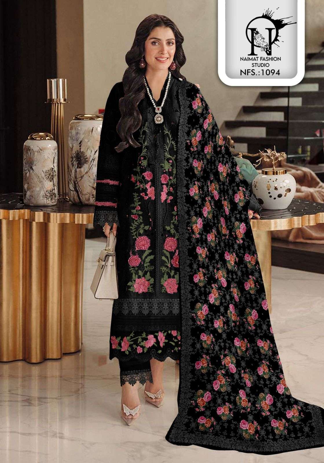 NAIMAT 1094 GEORGETTE WITH DESIGNER READYMADE PAKISTANI SUIT...