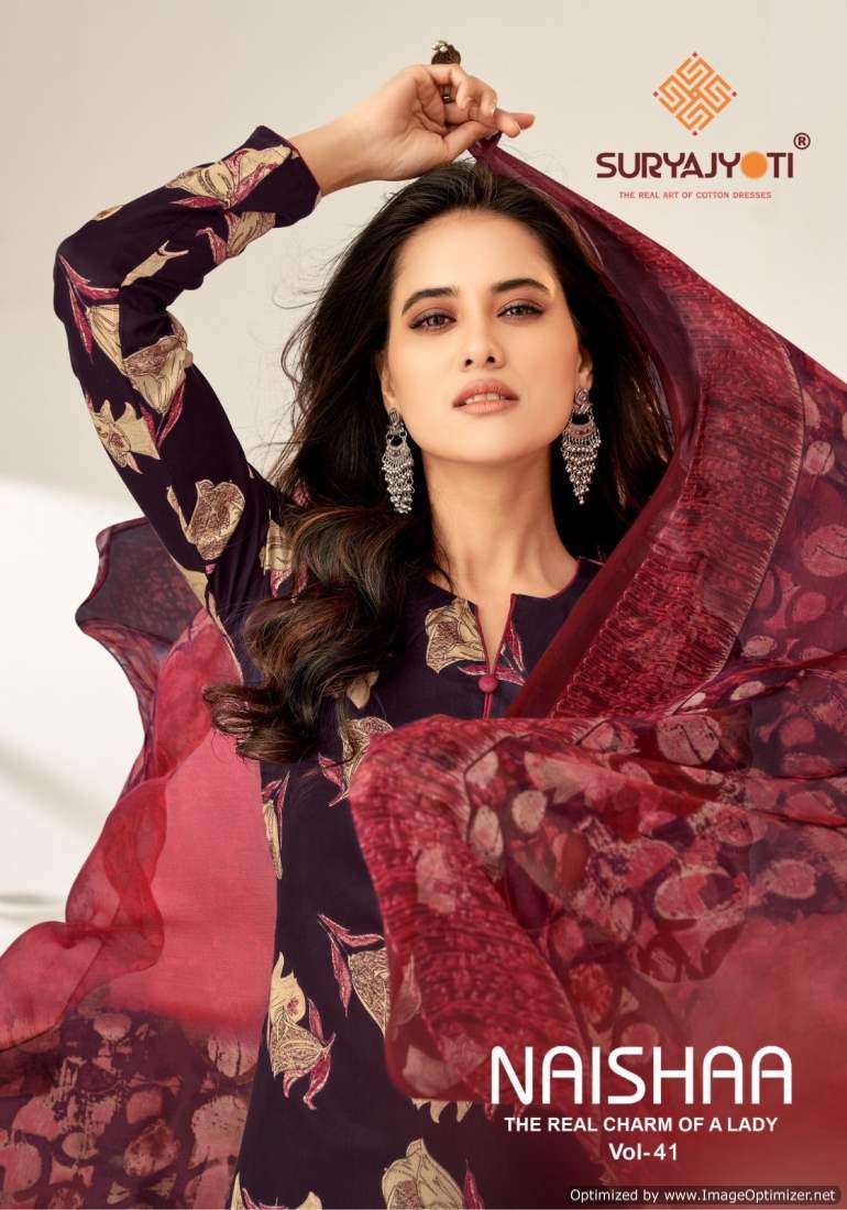 Suryajyoti Naishaa Vol 41 COTTON PRINTED SALWAR KAMEEZ SUPPL...