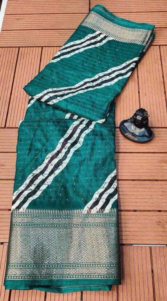 FUNCITON SPECIAL DOLA SILK WITH crochet SEQUENCE WORK SAREE ...