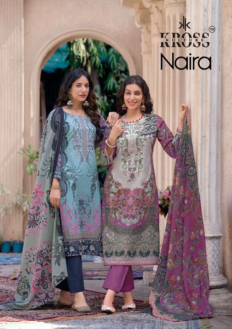 KROSS KULTURE NAIRA COTTON PRINTED DRESS MATERIAL COLLECTION...